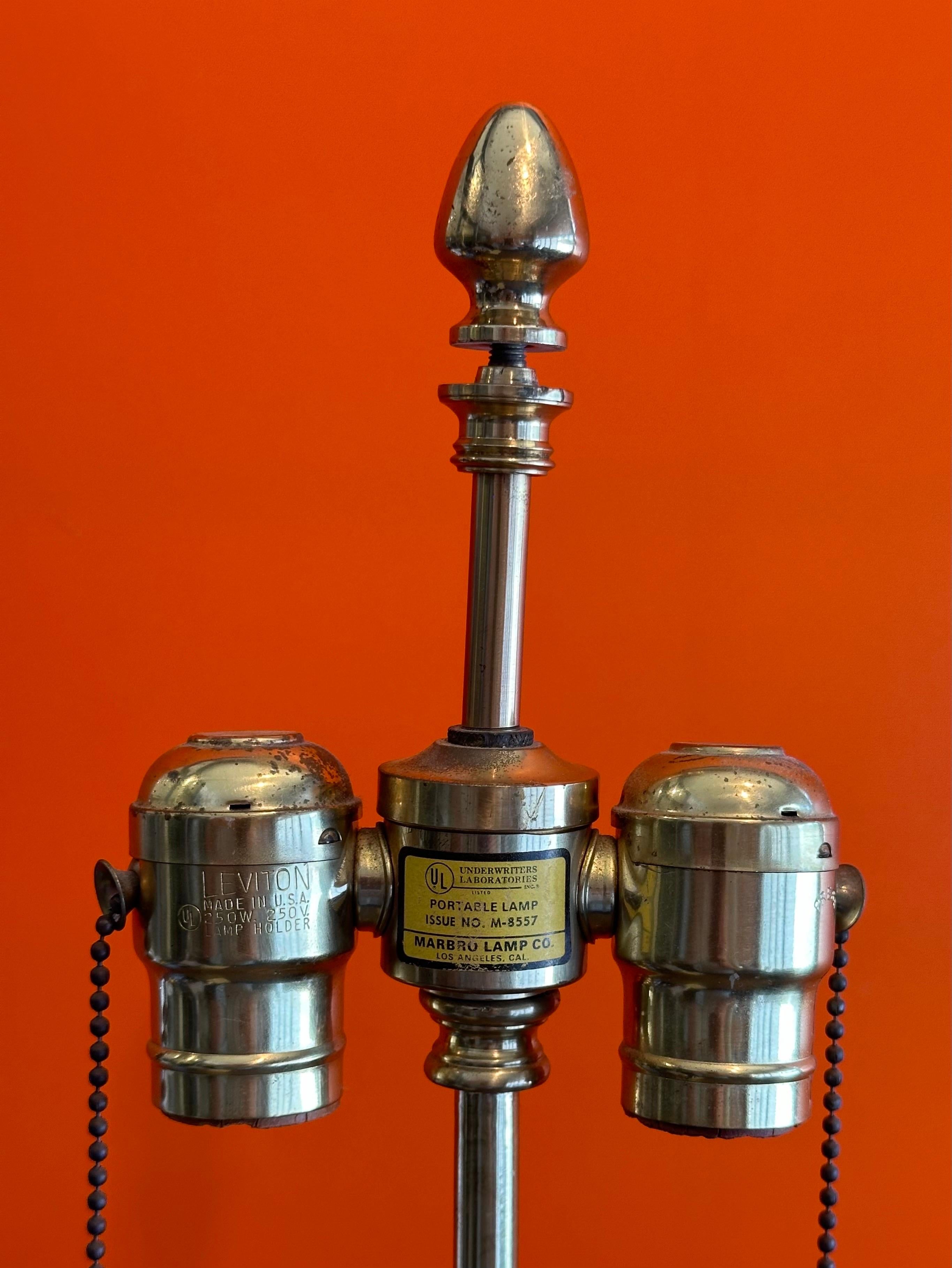 Lampe de Table Bouddha en Laiton du Milieu du Siècle par Marbro Lamp Company en vente 6