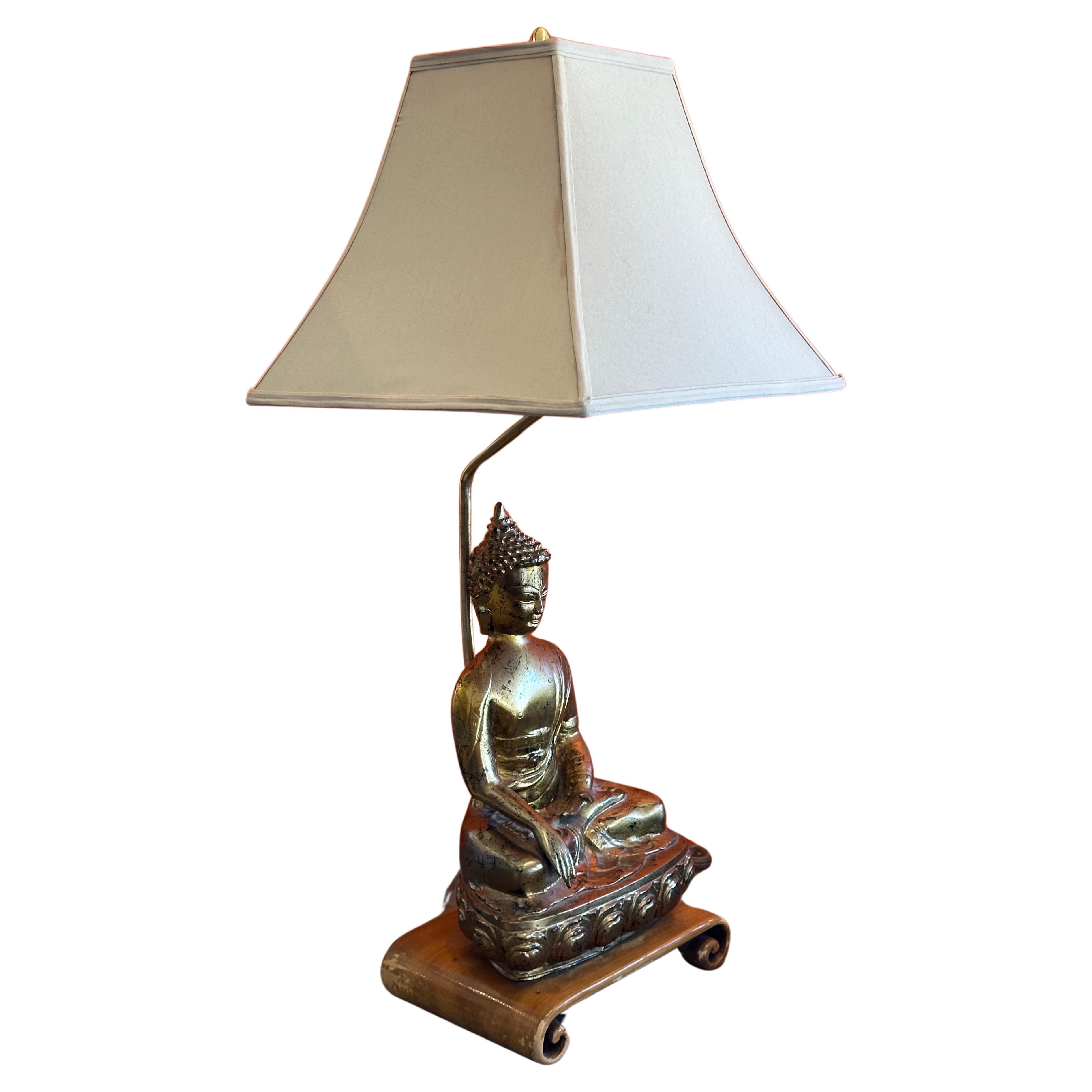 Lampe de Table Bouddha en Laiton du Milieu du Siècle par Marbro Lamp Company en vente 13