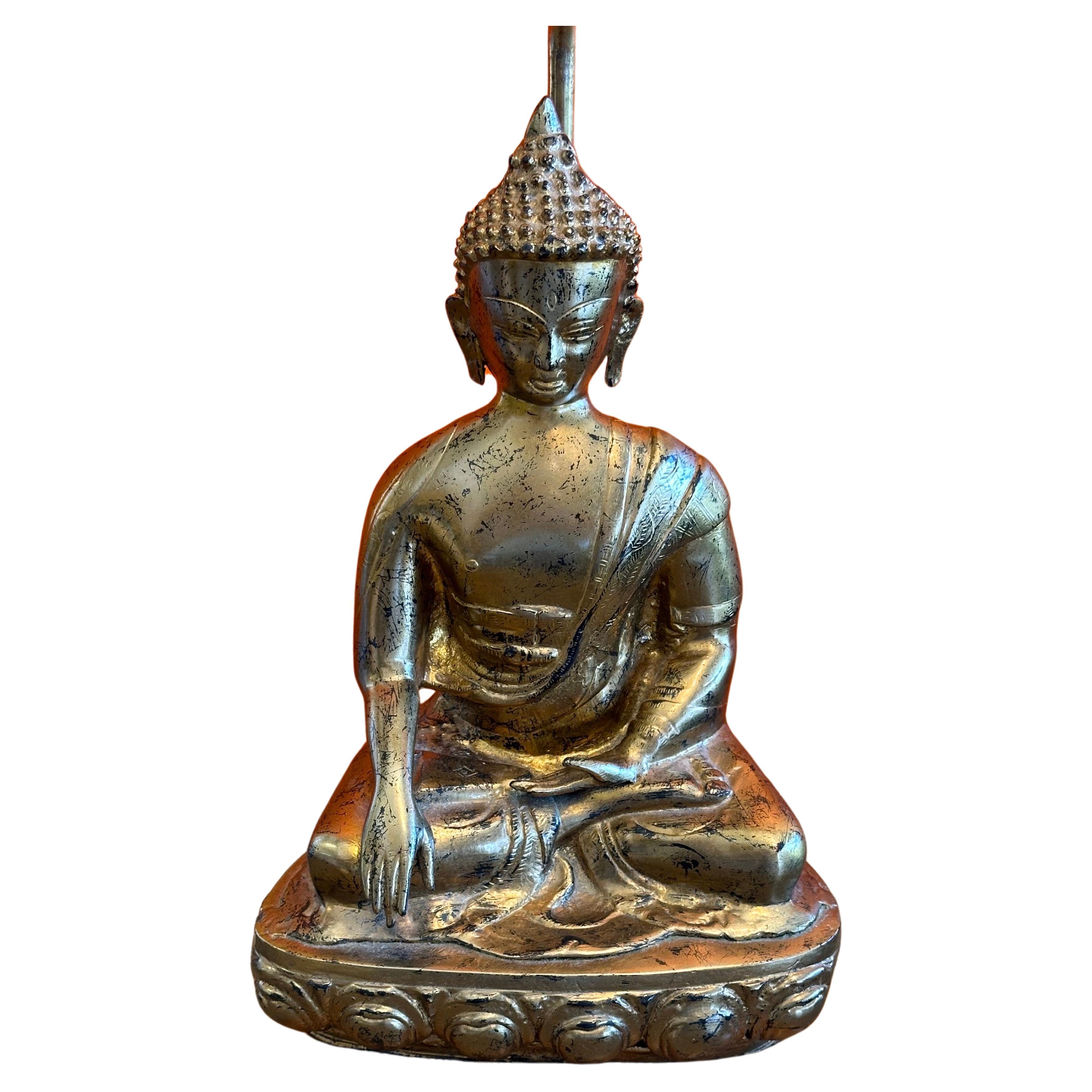 Américain Lampe de Table Bouddha en Laiton du Milieu du Siècle par Marbro Lamp Company en vente