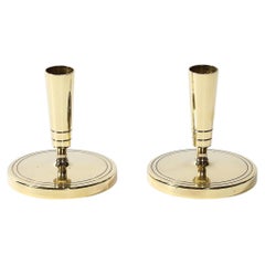 Mid-Century Brass Candleholders signed Tommi Parzinger for Dorlyn Silversmiths