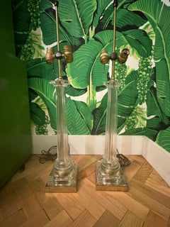 Mid Century Brass Candlestick Table Lamps by Chapman