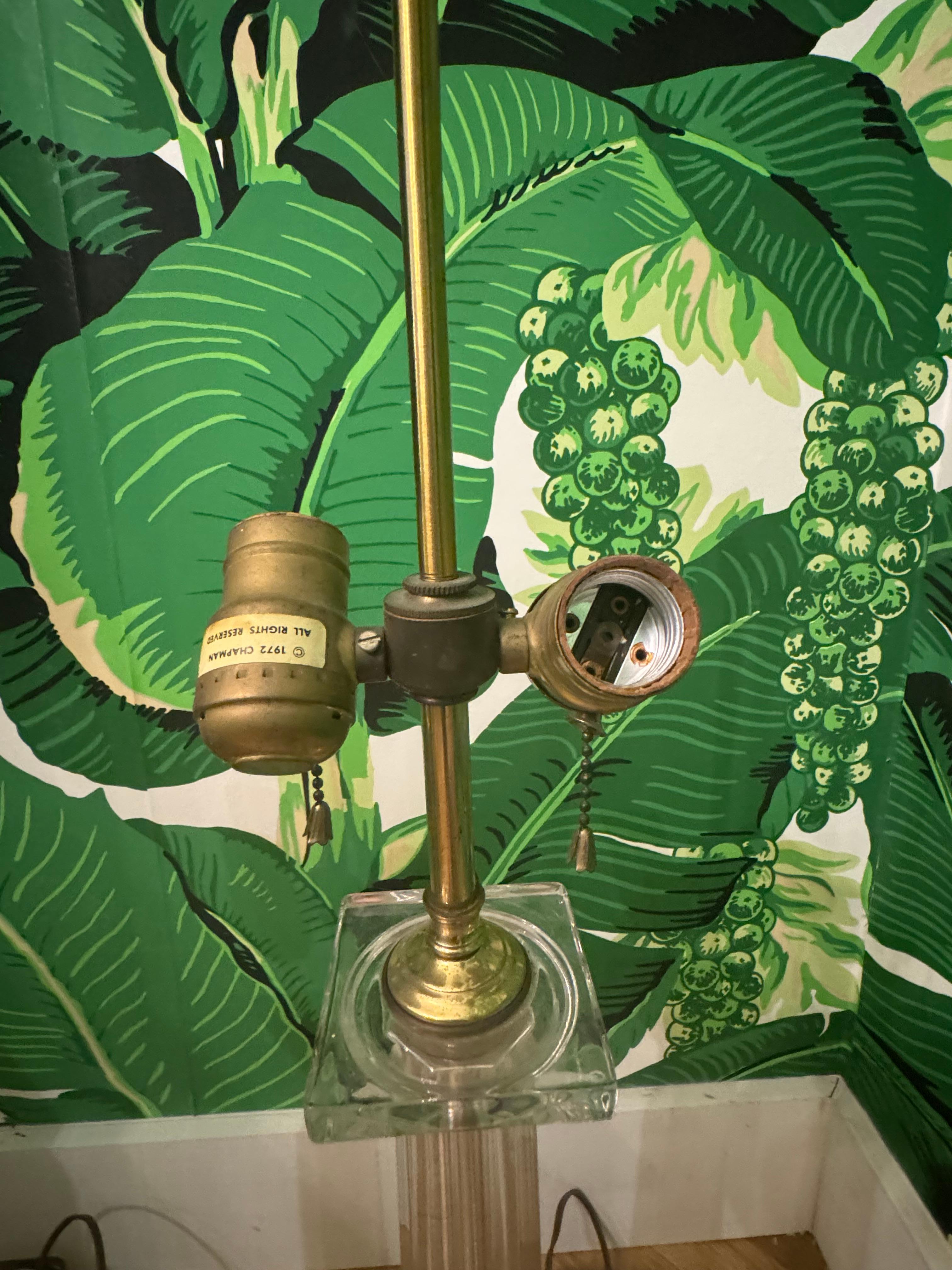 20th Century Mid Century Brass Candlestick Table Lamps by Chapman For Sale