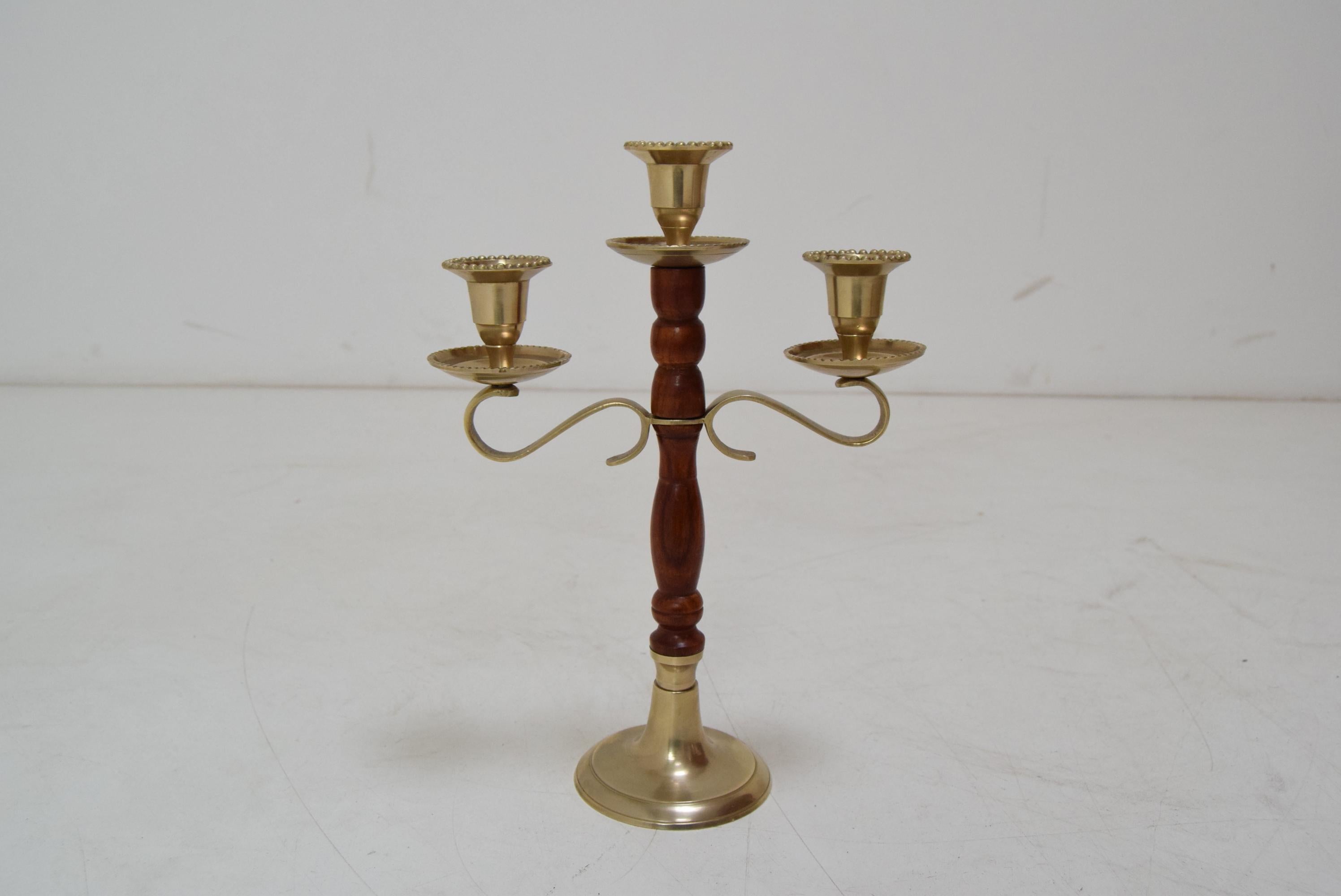 Mid-Century Modern Mid-Century Brass Candlestick, circa 1970's