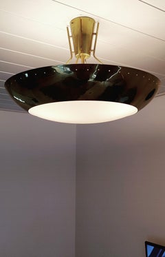 1960s Finnish brass ceiling lamp. Made by Itsu model ER 163