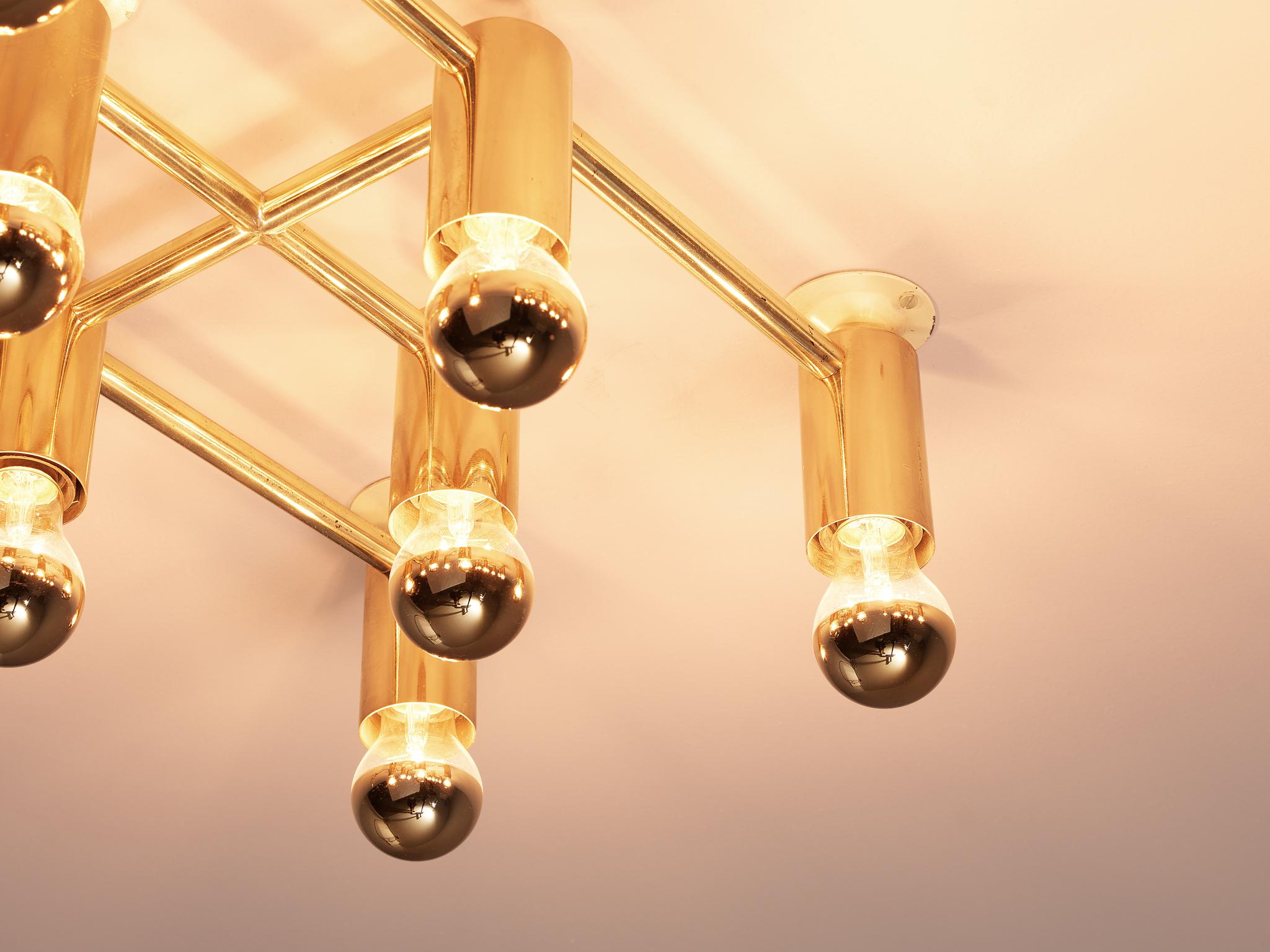 Mid-20th Century Midcentury Brass Ceiling Lights For Sale