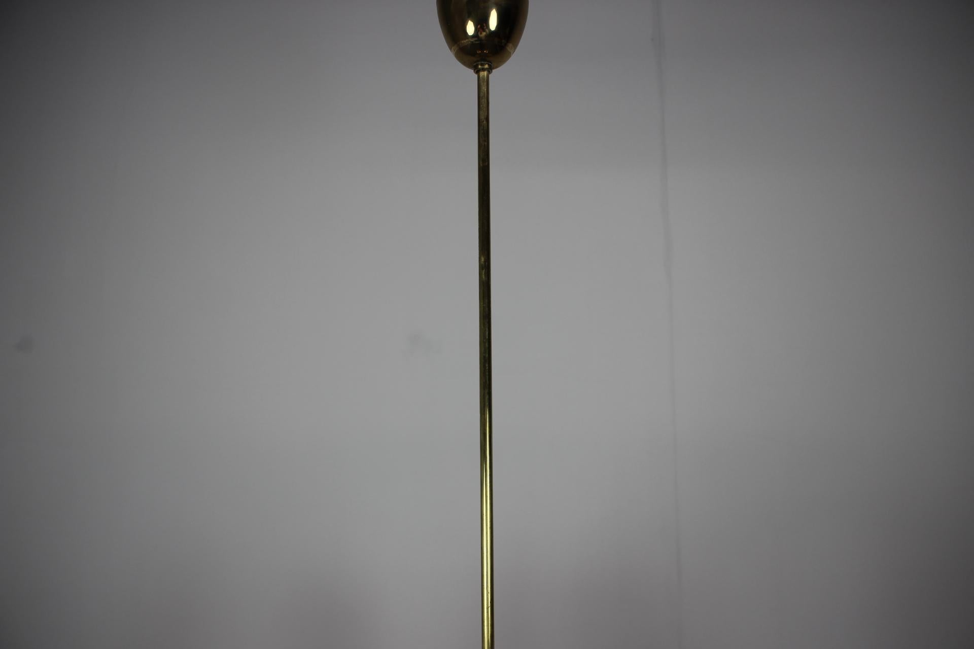 Lampadario in ottone di metà secolo, anni '70, Cecoslovacchia in vendita 2