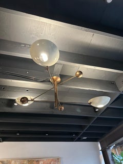 Mid Century Brass Chandelier