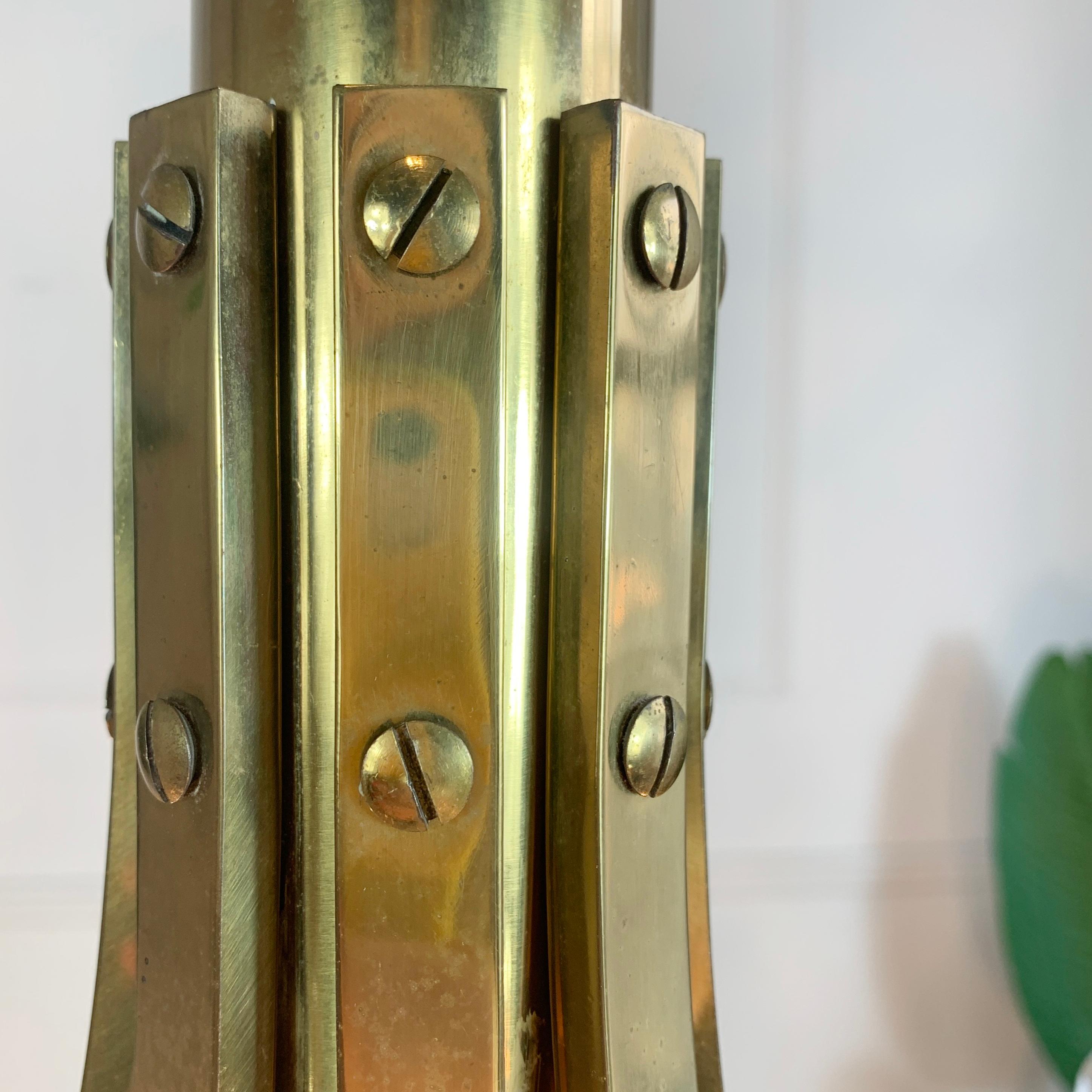Mid-Century Brass Chandelier Gaetano Sciolari In Good Condition In Hastings, GB