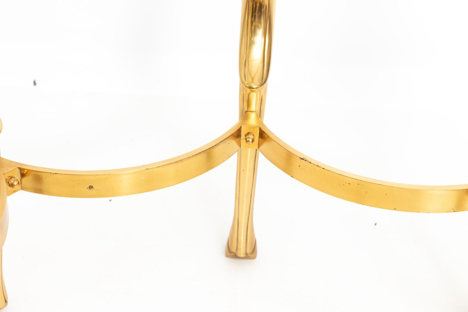Midcentury Brass Cheval Horse Dining Table Attributed to Maison Jansen 6