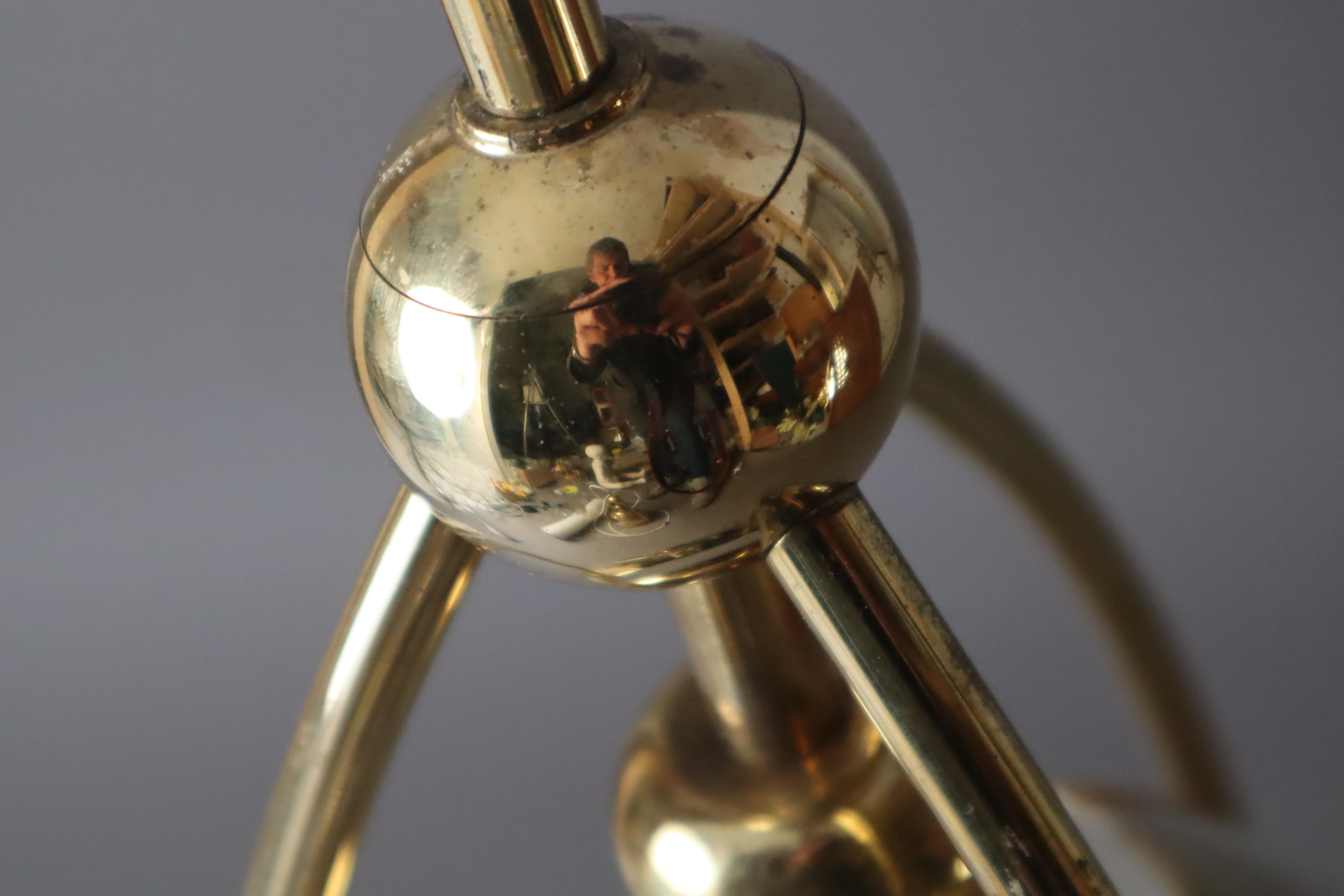 Mid-Century Brass Church Hanging Lamp from WKR Leuchten 1960s For Sale 5