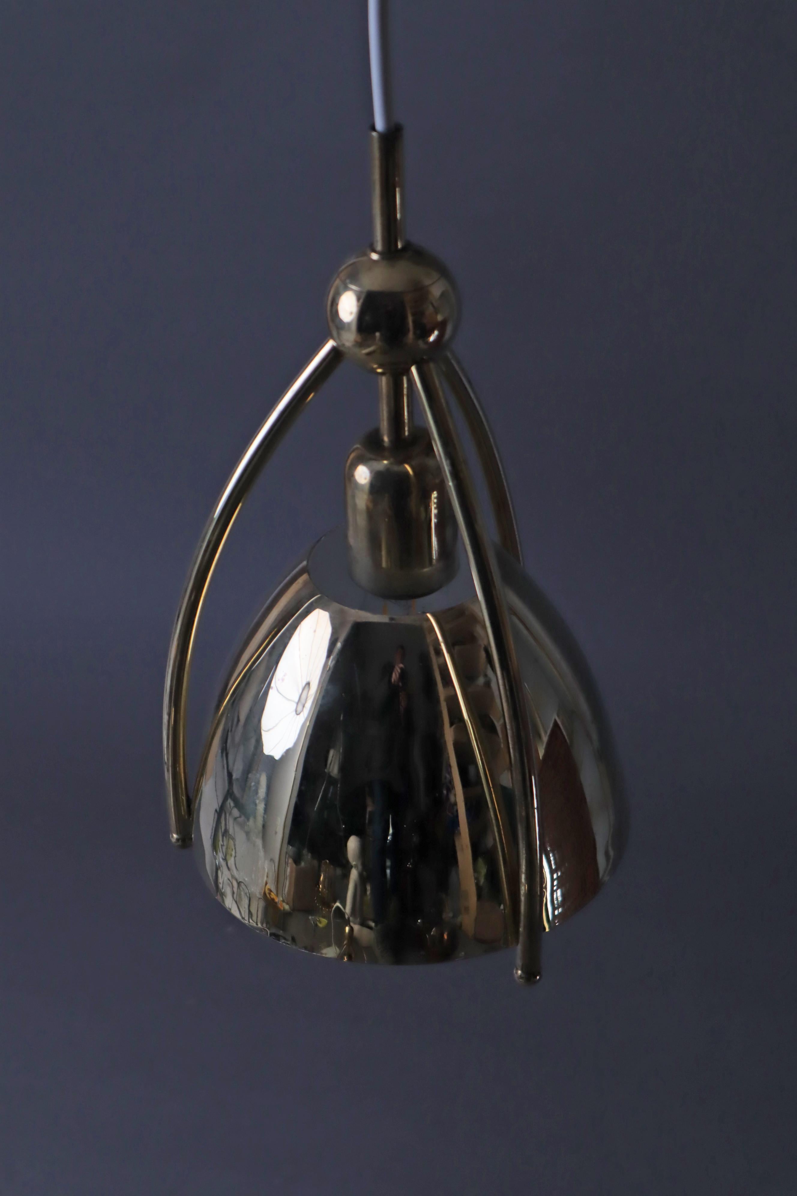 Mid-Century Brass Church Hanging Lamp from WKR Leuchten 1960s For Sale 6
