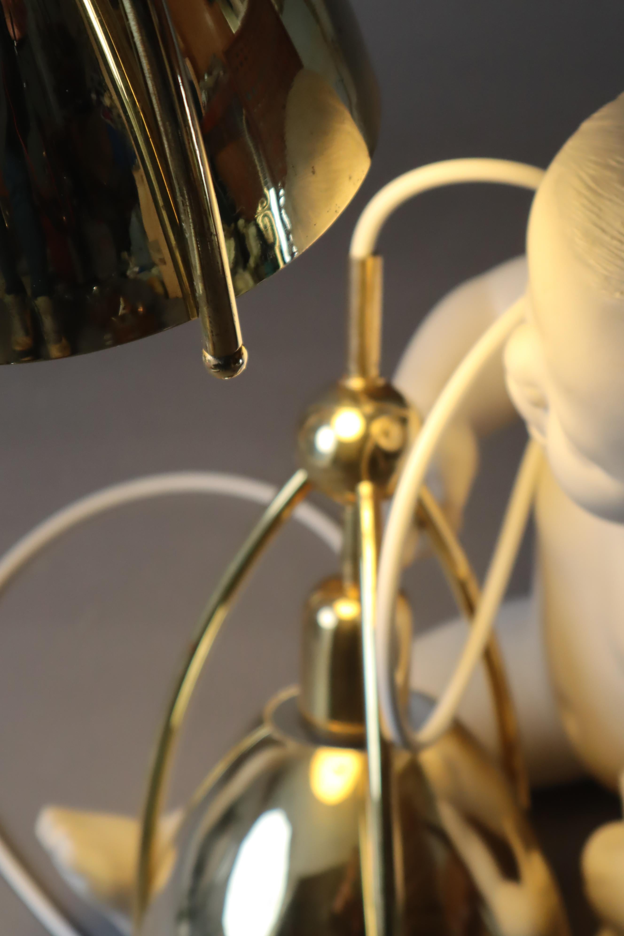 Mid-Century Brass Church Hanging Lamp from WKR Leuchten 1960s In Good Condition For Sale In Hannover, DE