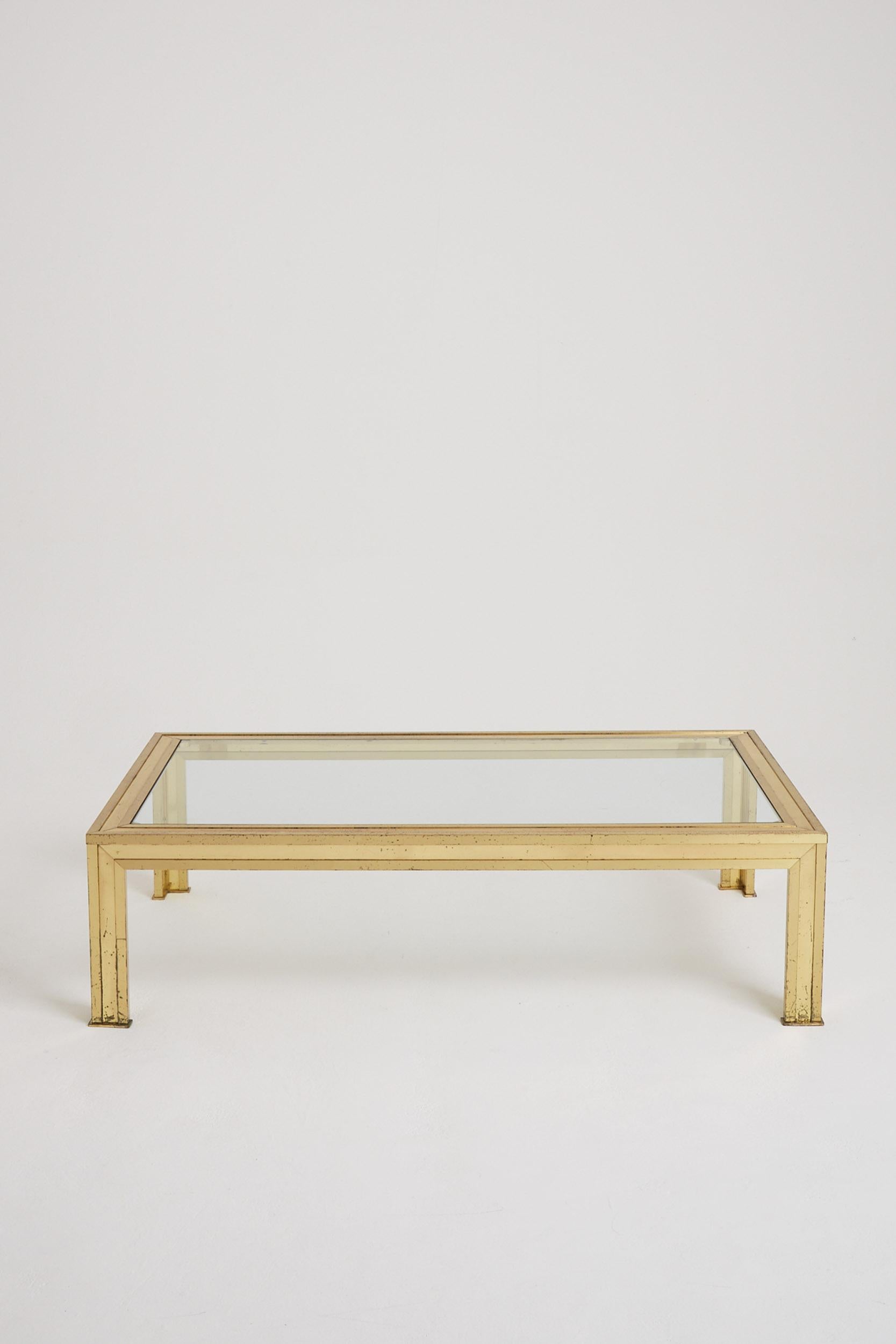Mid-Century Brass Coffee Table In Good Condition In London, GB