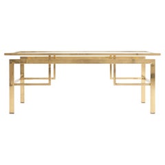 Table basse en laiton du milieu du siècle