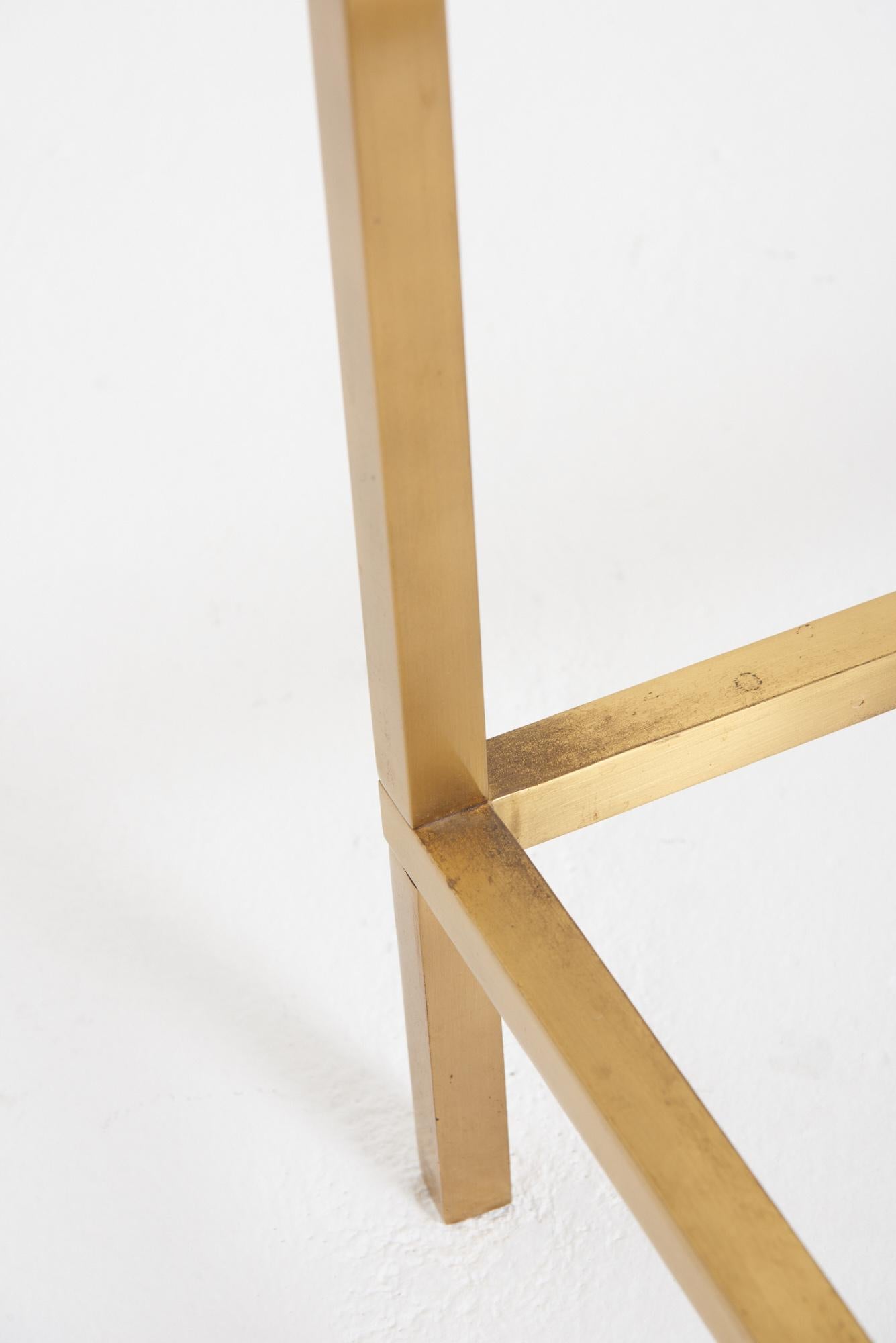 Late 20th Century Mid-Century Brass Console Table