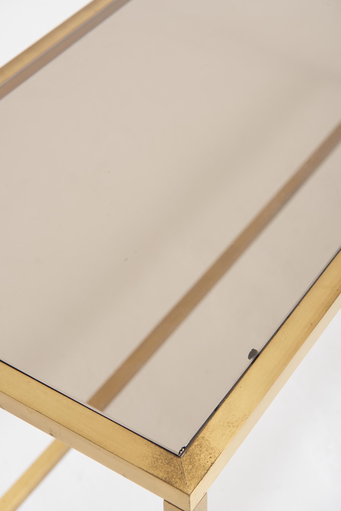 Mid-Century Brass Console Table 1