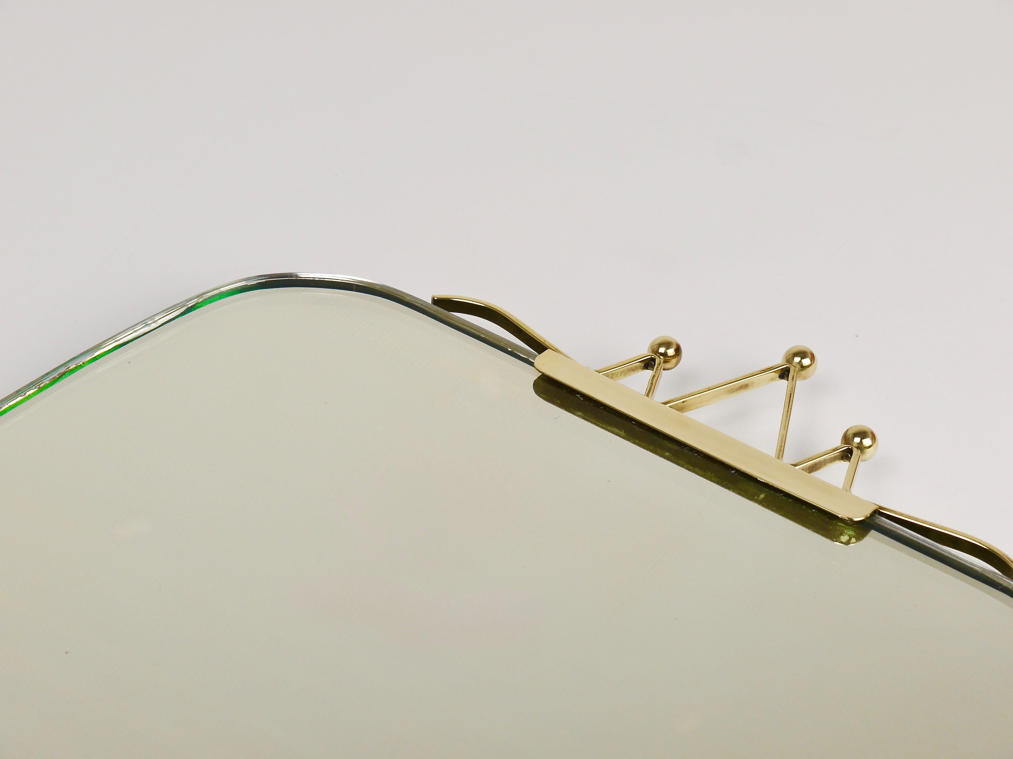 Mid-Century Brass Crown Wall Mirror, Gio Ponti Style, Italy, 1940s For Sale 7