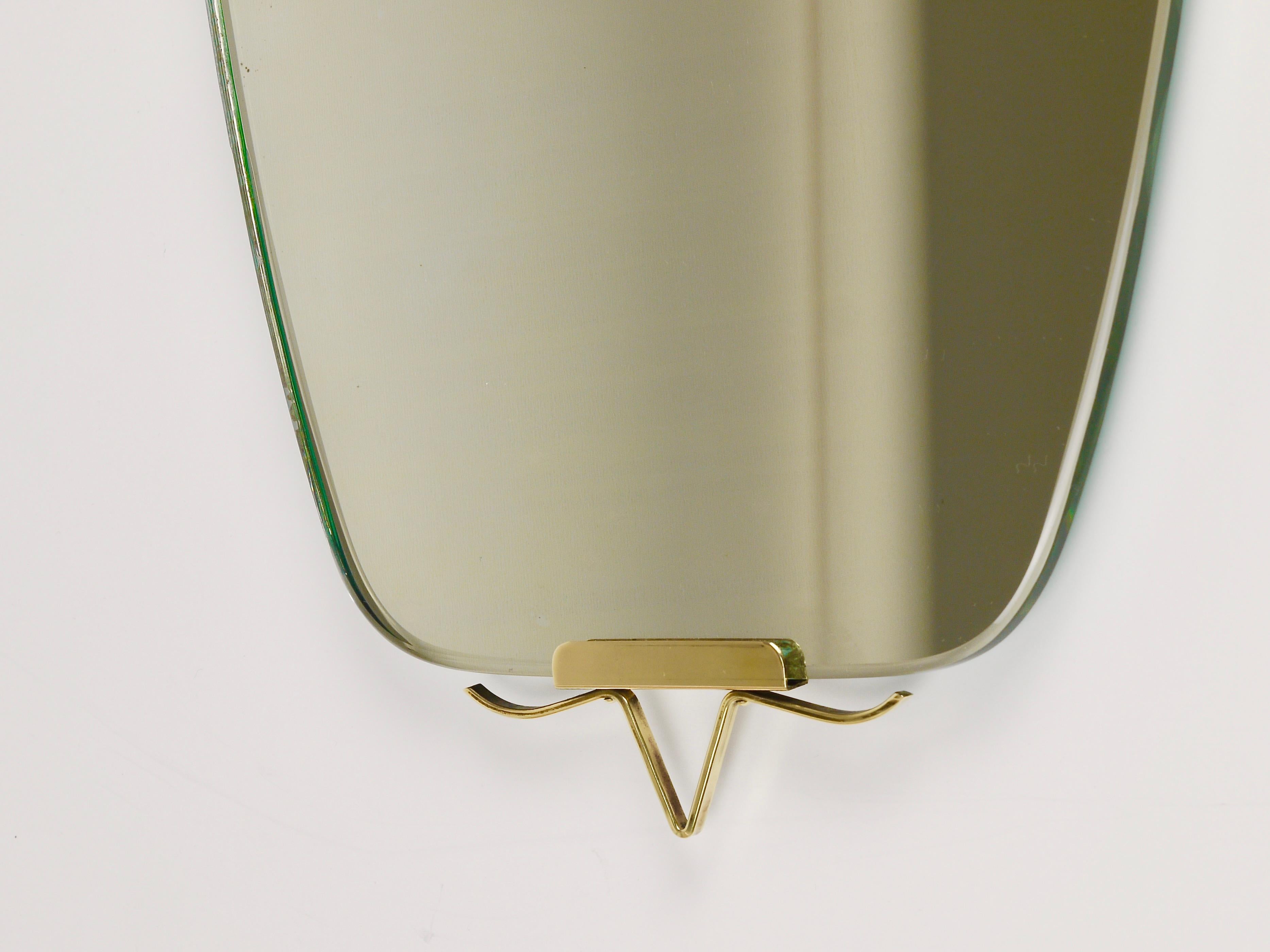Mid-Century Brass Crown Wall Mirror, Gio Ponti Style, Italy, 1940s In Good Condition For Sale In Vienna, AT
