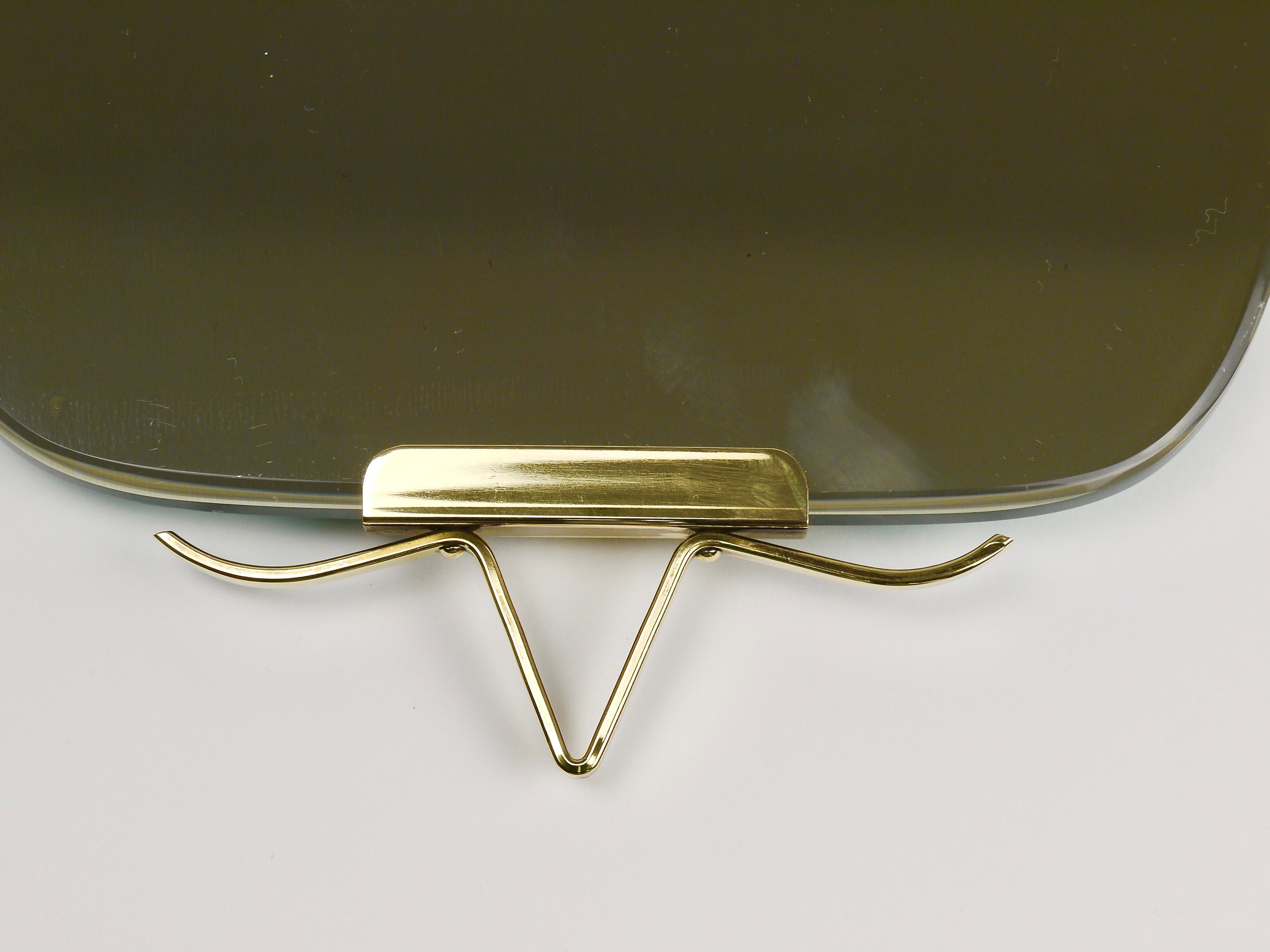 Mid-Century Brass Crown Wall Mirror, Gio Ponti Style, Italy, 1940s For Sale 2