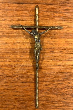 Mid-Century Brass Crucifix