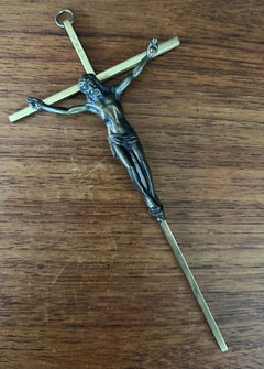 Mid-Century Brass Crucifix