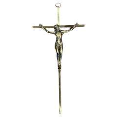Mid-Century Brass Crucifix