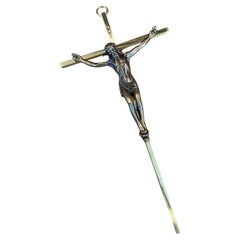 Mid-Century Brass Crucifix