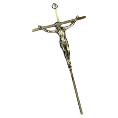 Vintage Mid-Century Brass Crucifix
