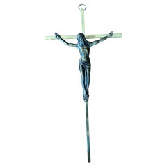 Mid-Century Brass Crucifix
