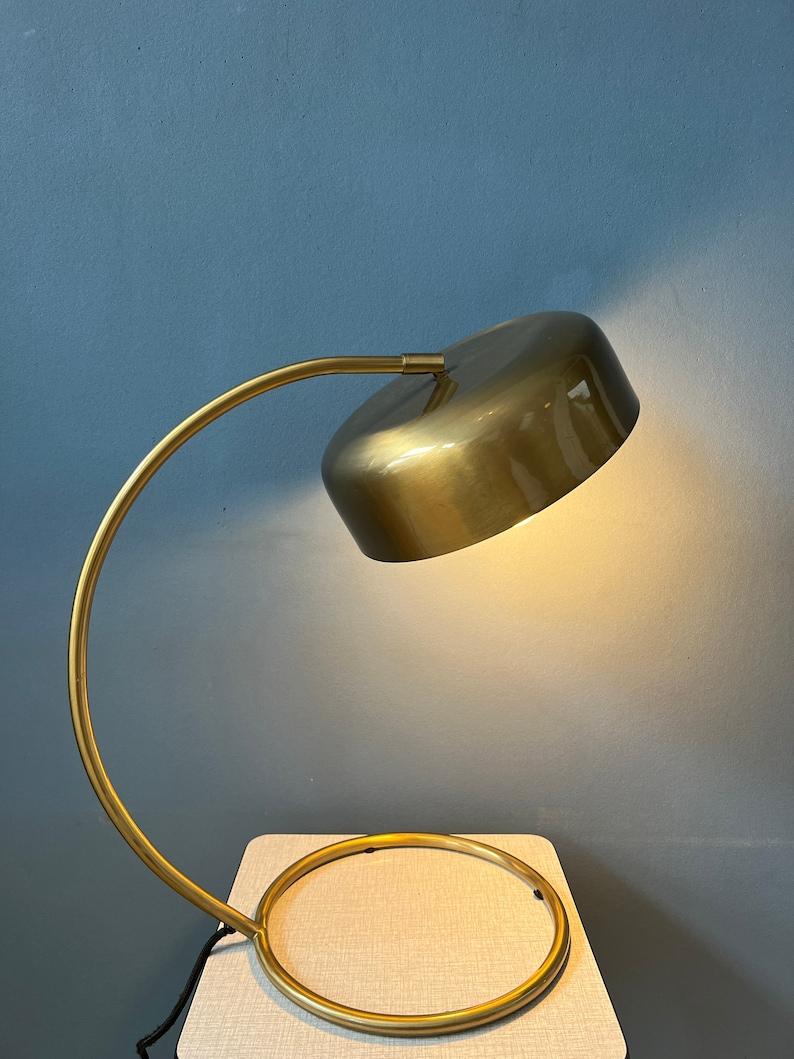 20ième siècle Lampe de bureau en laiton du milieu du siècle, 1970 en vente