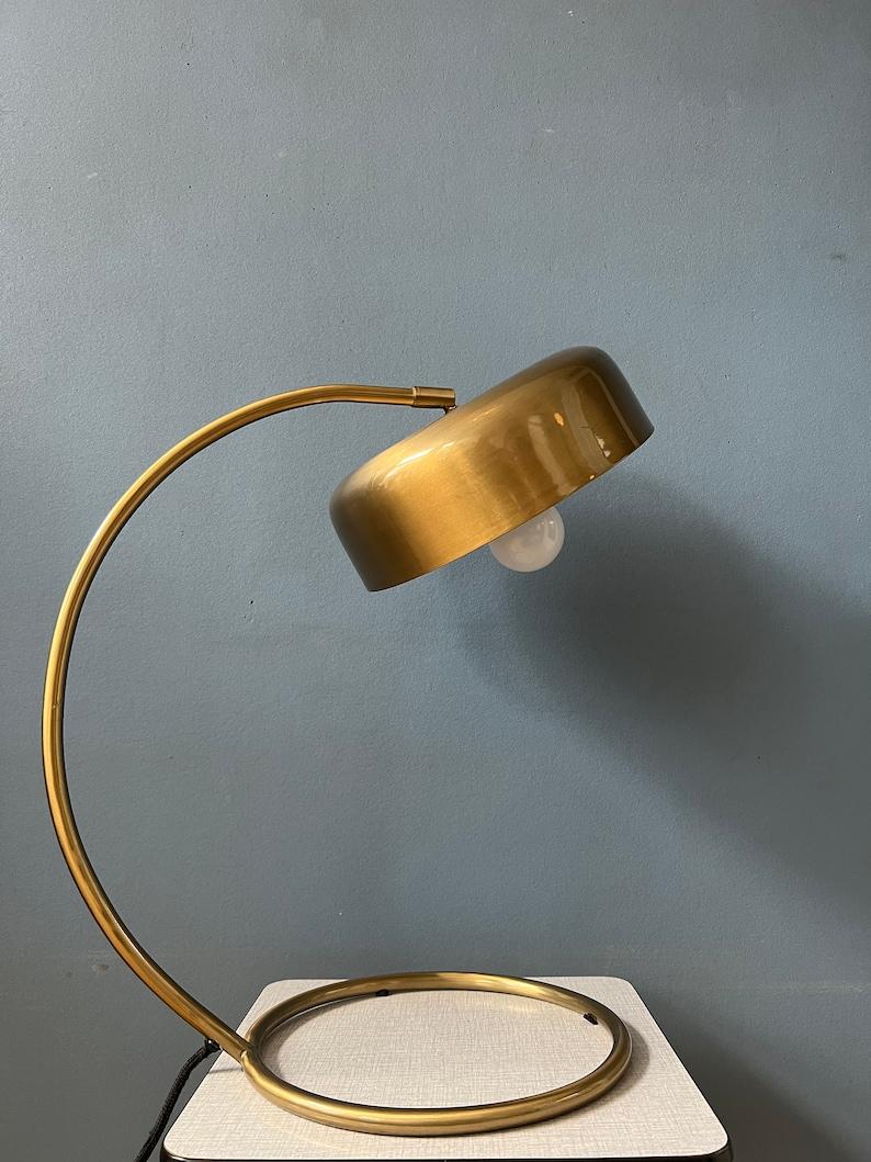 Lampe de bureau en laiton du milieu du siècle, 1970 en vente 1