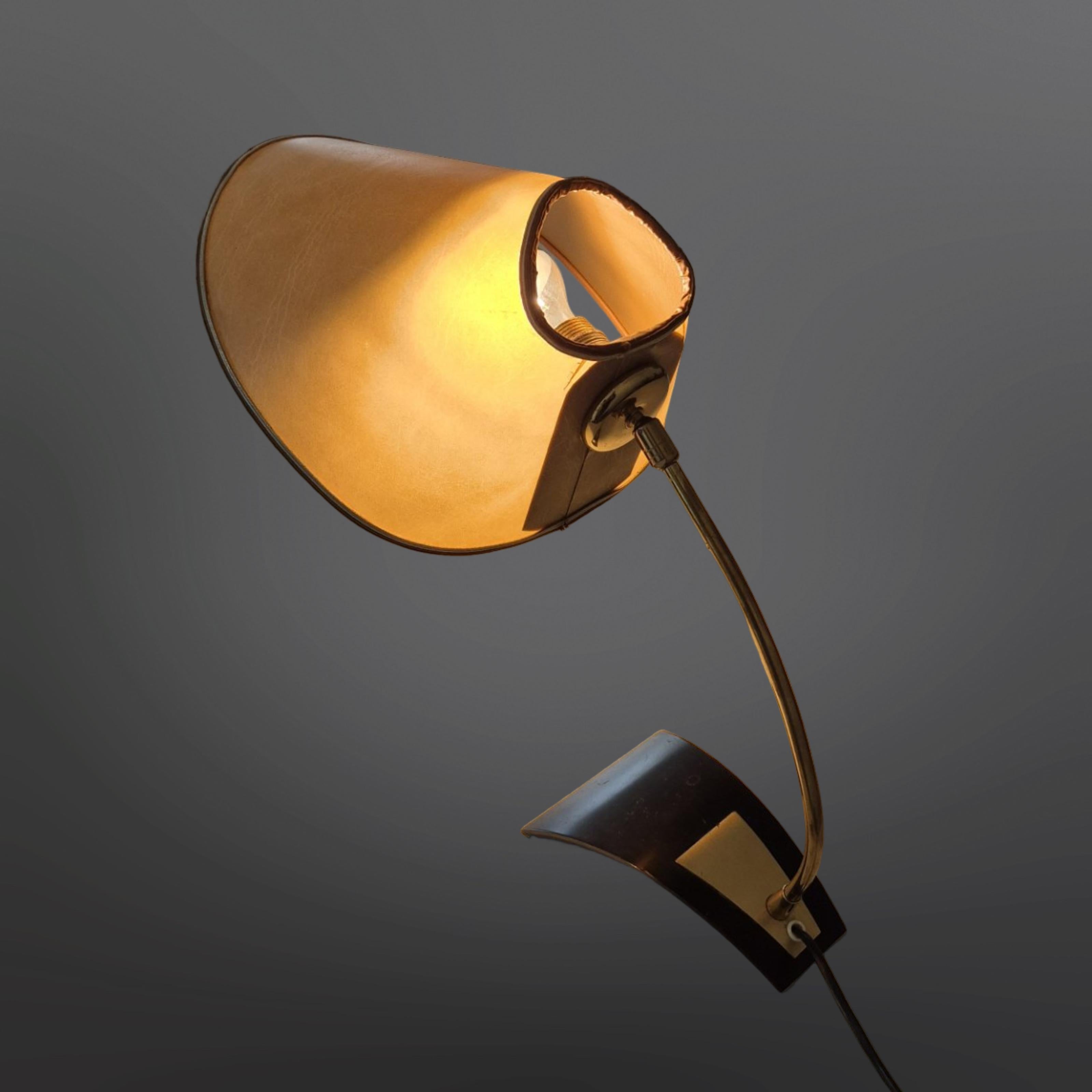 Messing-Schreibtischlampe von Kaiser Leuchten, Deutschland 1950er Jahre im Angebot 3