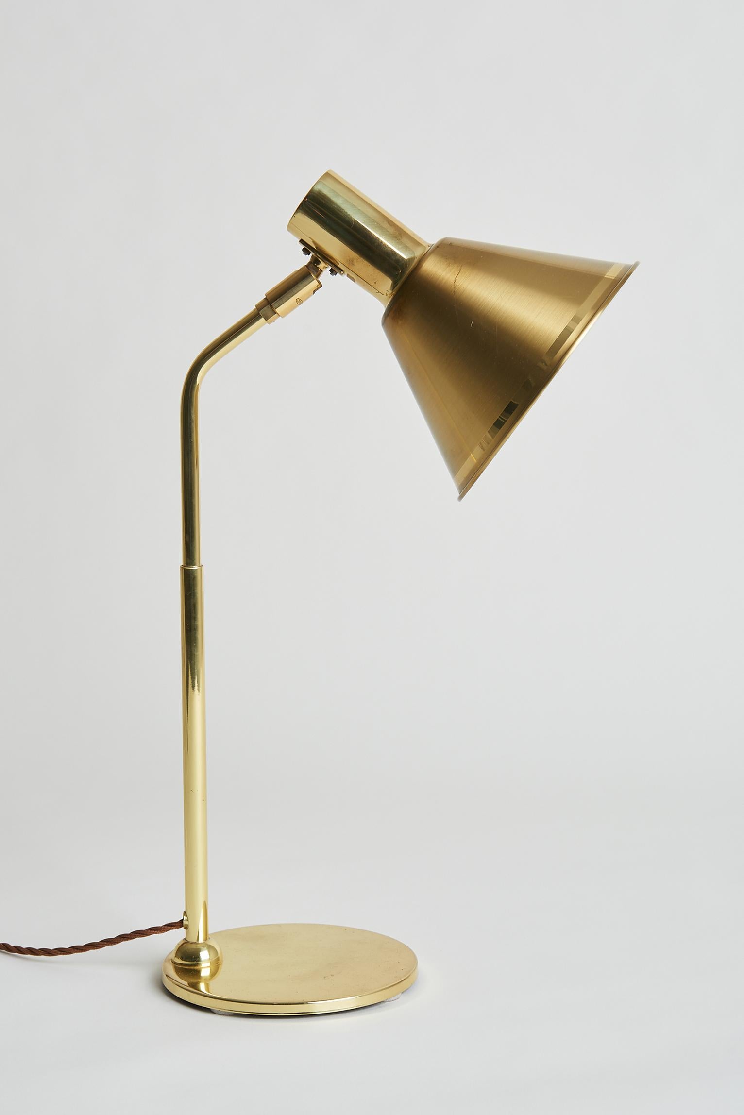 Mid-Century Modern Mid-Century Brass Desk Lamp