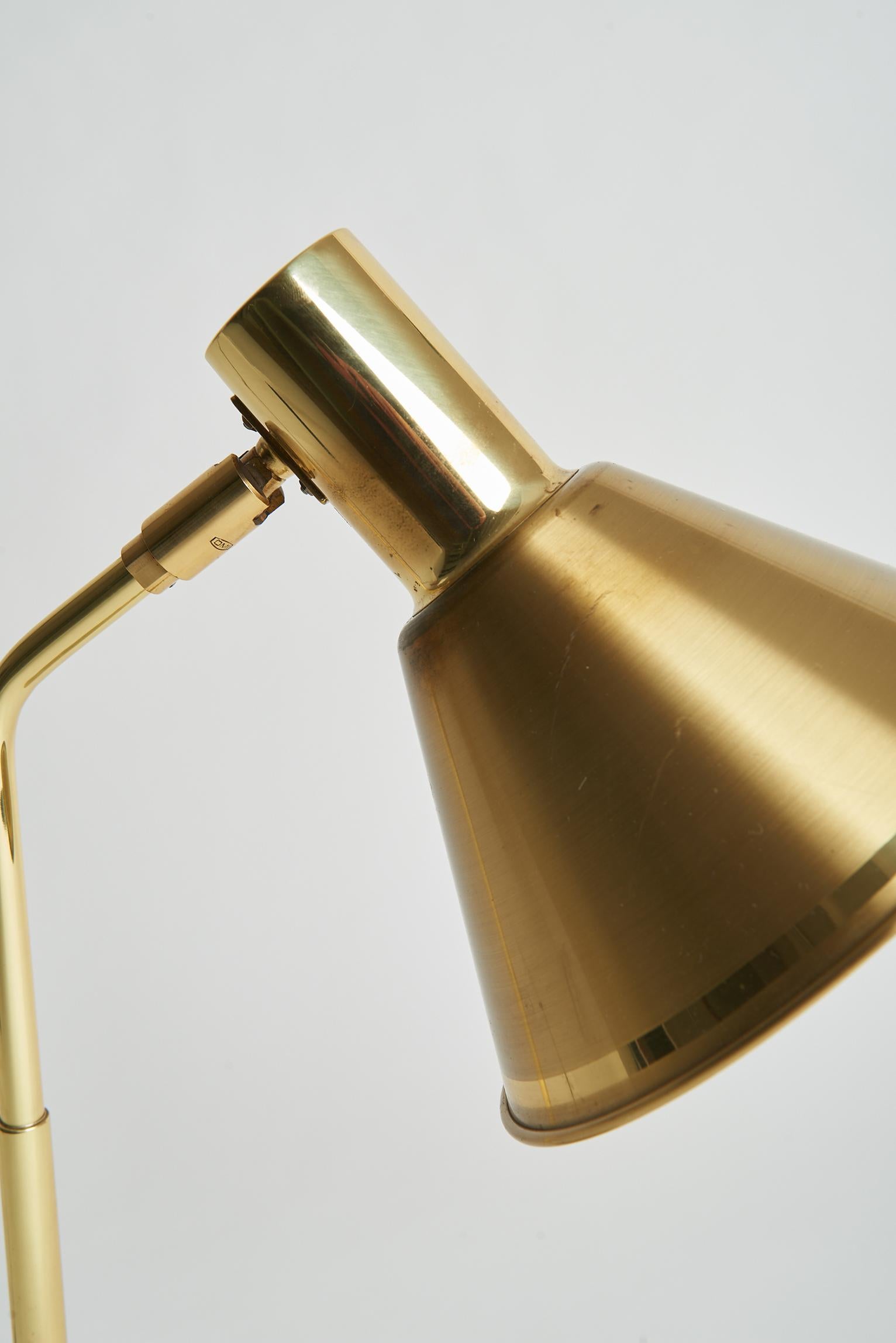 20th Century Mid-Century Brass Desk Lamp