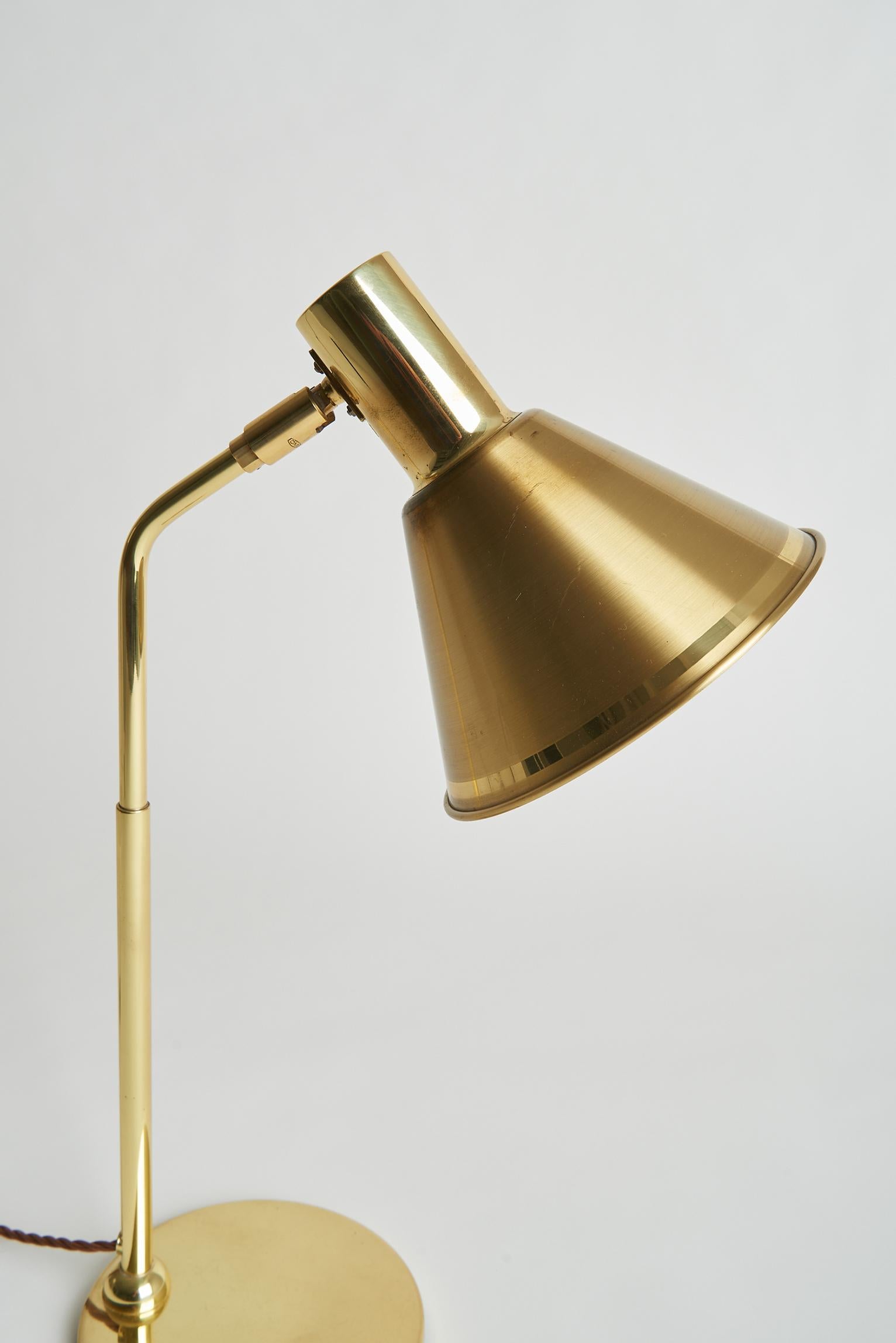 Mid-Century Brass Desk Lamp 1