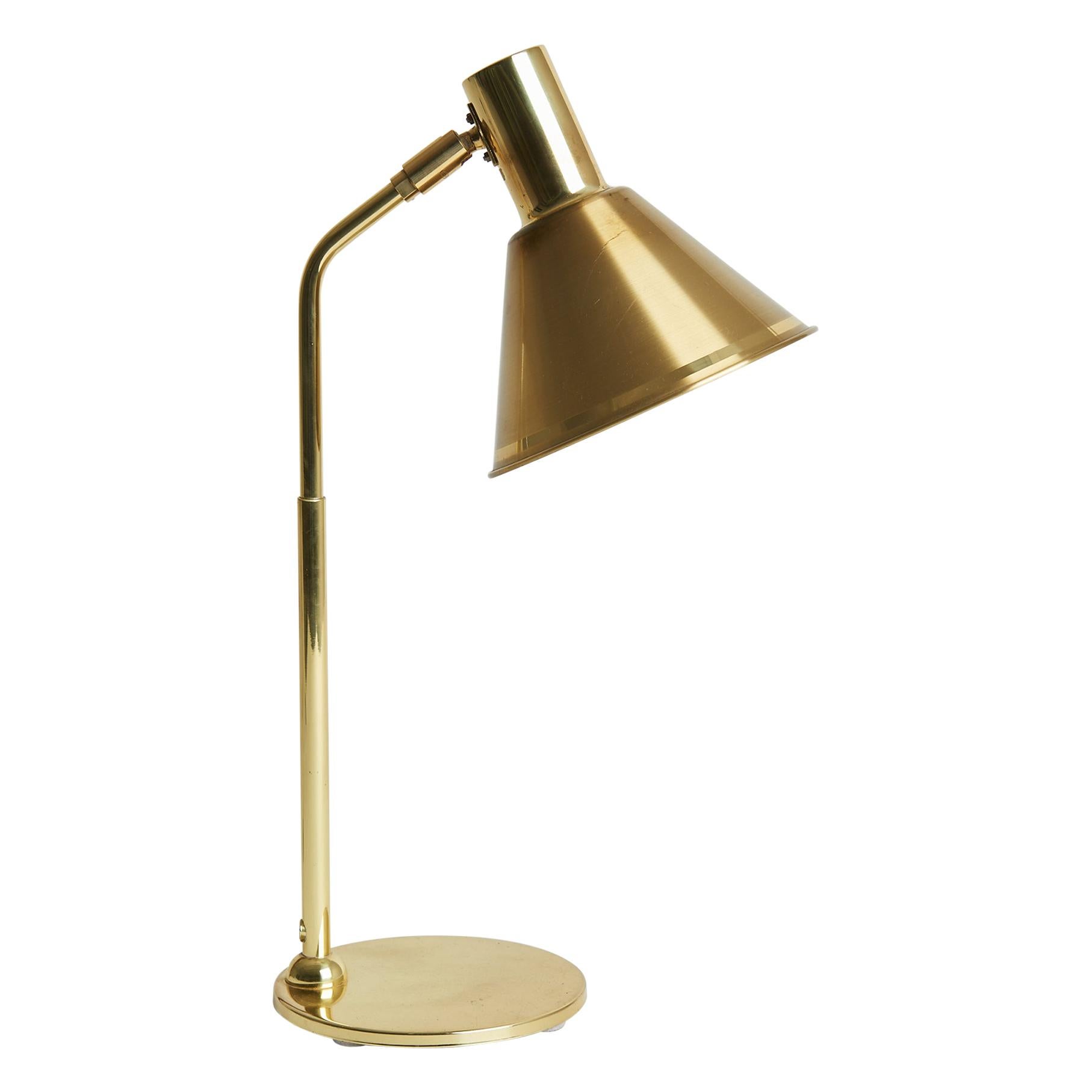 Mid Century Polished Brass Table Lamps at 1stDibs