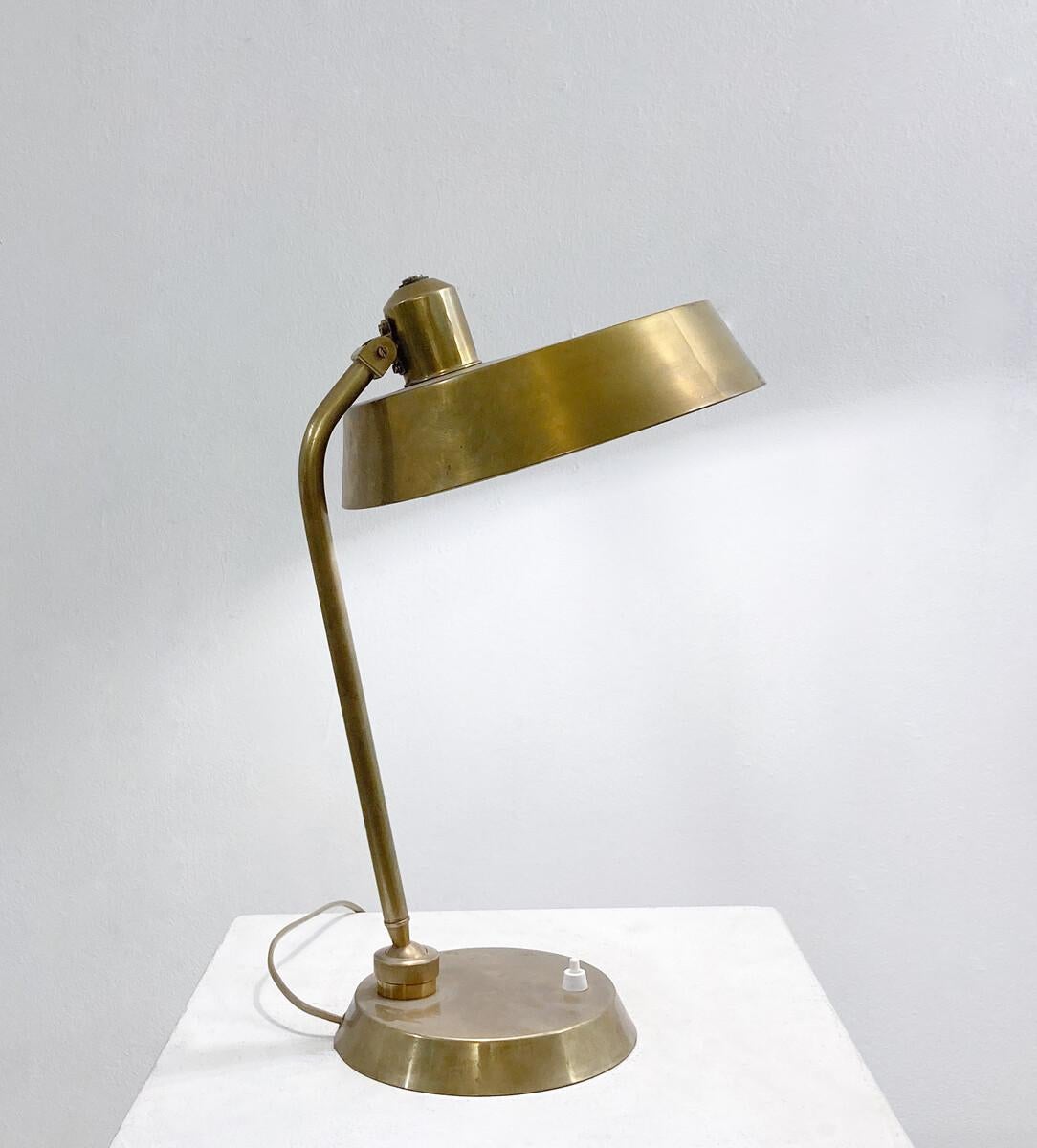 Mid-Century Brass Desk Lamp, Italy, 1960s In Good Condition In Brussels, BE