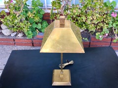 Mid Century Brass Desk Lamp Style After Curtis Jere