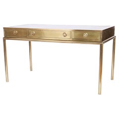 Mid-Century Brass Desk or Writing Table by Mastercraft