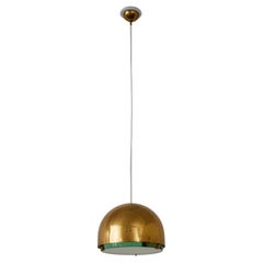 Mid-Century Dome Pendelleuchte aus Messing, Modell 2409 von Max Ingrand für Fontana Arte
