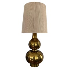 Mid Century Brass Double Gourd Lamp