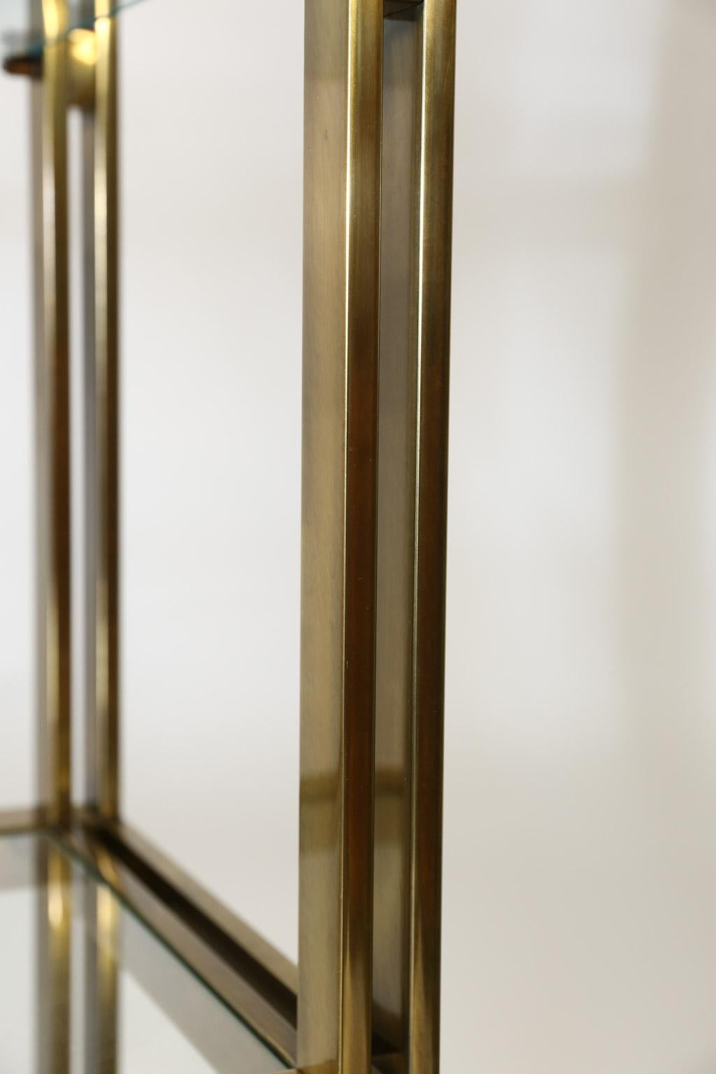 Midcentury Brass Étagère with Original Glass 2