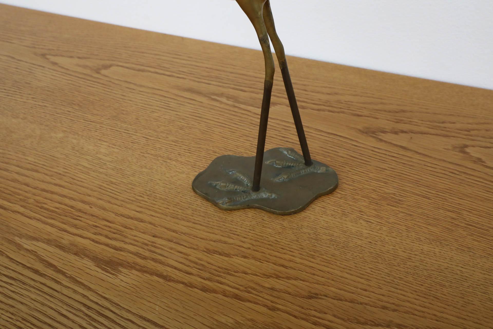 Mid-Century Brass Flamingo Sculpture 7