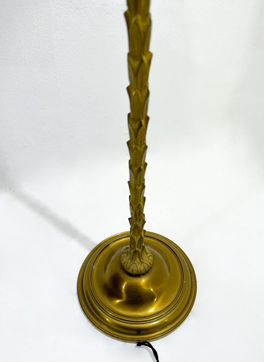 French Mid-Century Brass Floor Lamp by Maison Baguès, France, 1950s For Sale