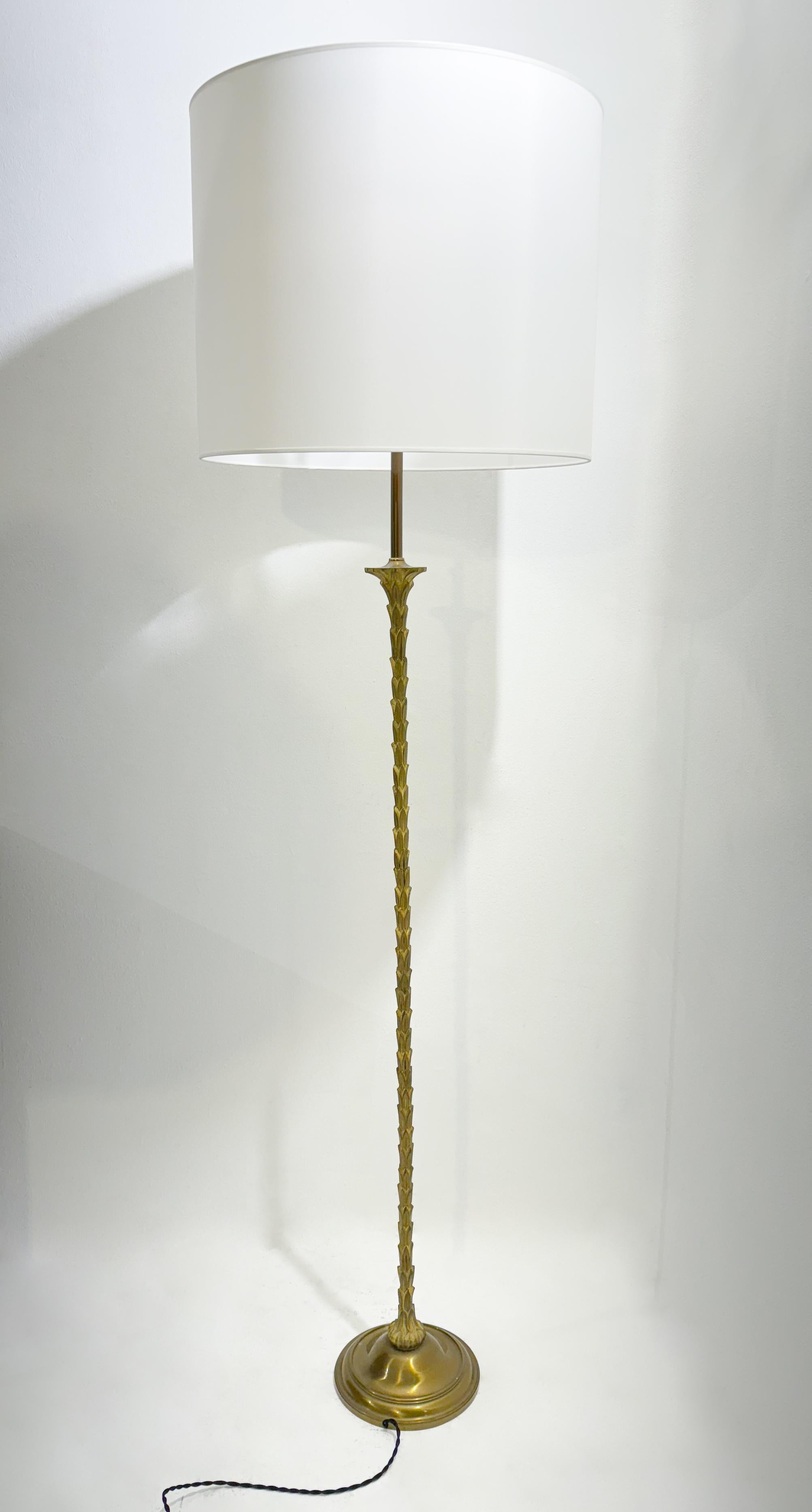 Mid-Century Brass Floor Lamp by Maison Baguès, France, 1950s For Sale 2