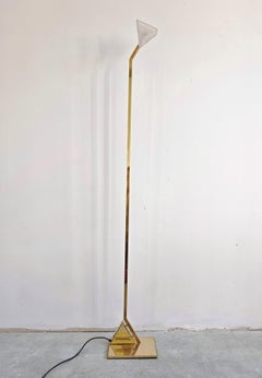 Mid Century Brass Floor Lamp by Peill & Putzler, West Germany 1970s