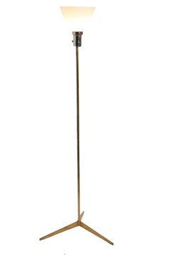 Stehlampe aus Messing im Mid-Century-Stil, entworfen von Paul McCobb