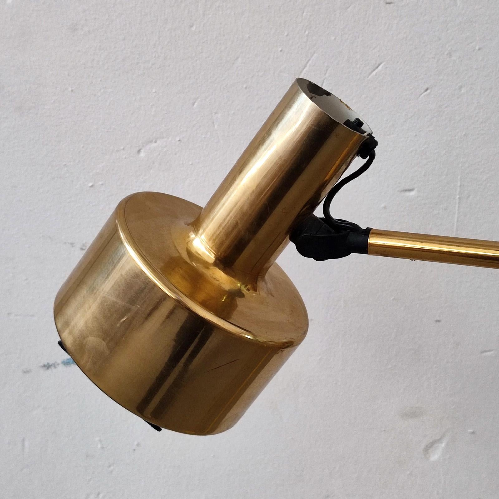 Mid-Century Brass Floor Lamp, Fagerhults Sweden, 1960s For Sale 7