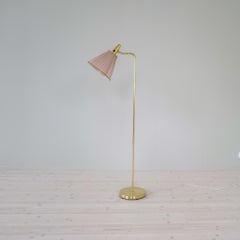 Lampadaire en laiton moderne du milieu du siècle Falkenbergs Belysning, Suède, années 1960