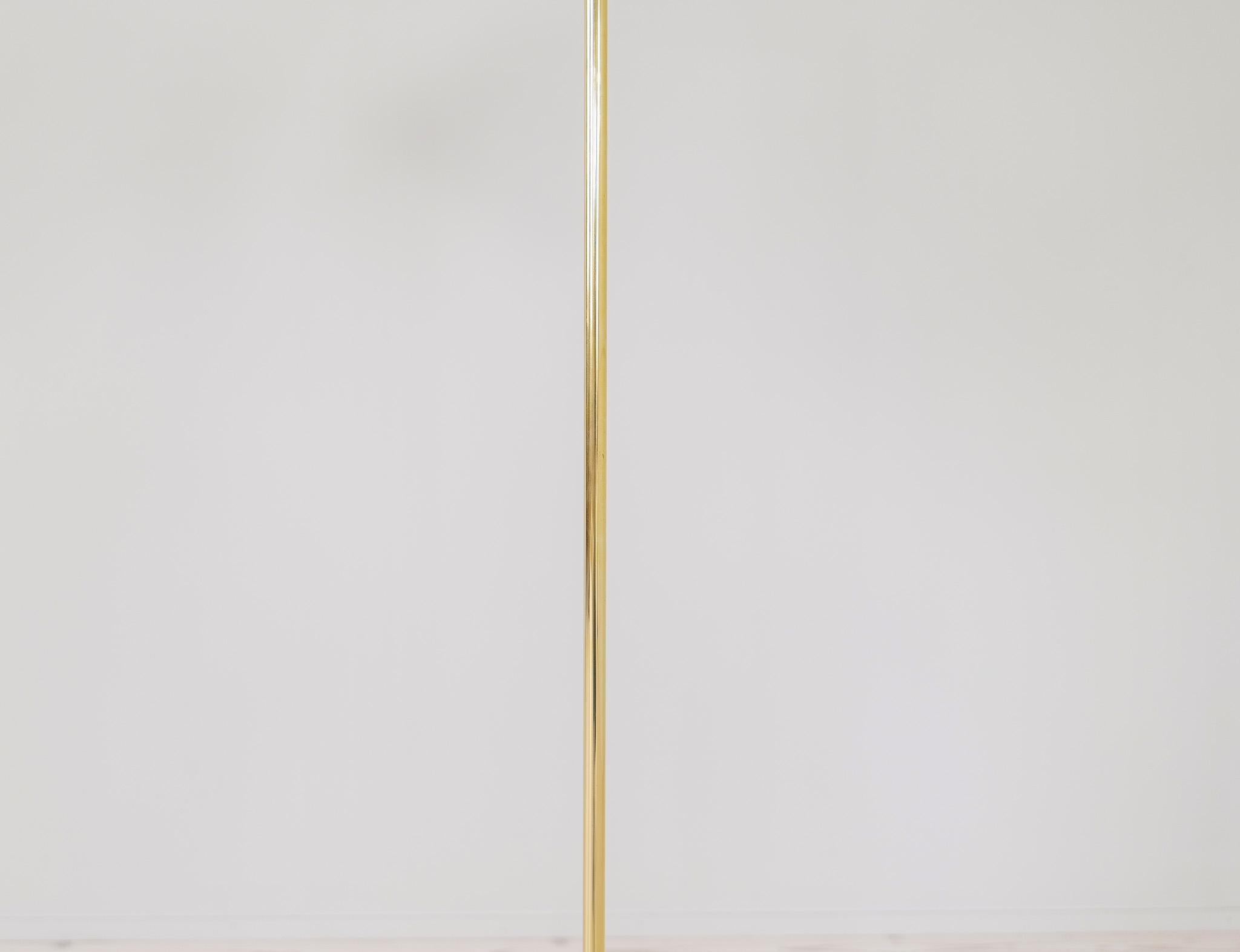 Midcentury Modern Brass Floor Lamp Falkenbergs Belysning Sweden, 1960s 2
